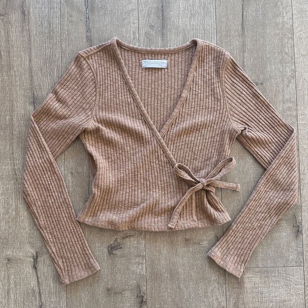 Cozy-Rib Wrap Top